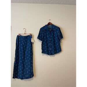 NWT‎ chambray floral set vintage 90s